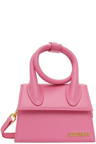 Jacquemus: Pink 'Le Chiquito Nœud' Bag | SSENSE