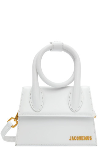 Jacquemus: White 'Le Chiquito Noeud' Shoulder Bag | SSENSE