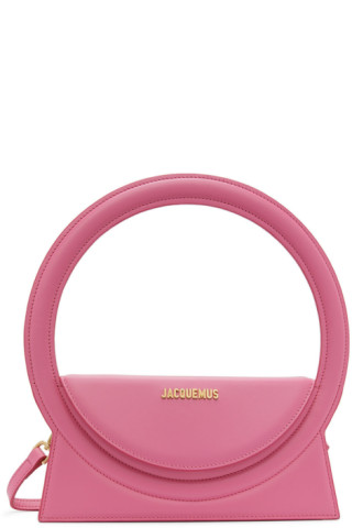 Jacquemus: Pink 'Le Sac Rond' Shoulder Bag | SSENSE