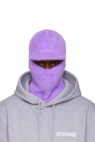 Purple Le Papier 'La Cagoule Casquette' Balaclava by Jacquemus on Sale