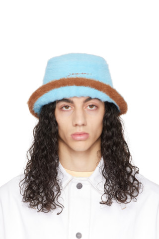 Jacquemus: Blue Le Papier 'Le Bob Neve' Bucket Hat | SSENSE