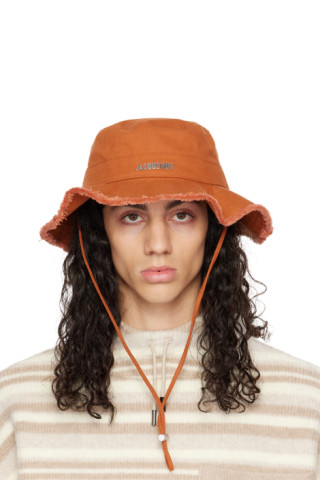 Orange Le Papier 'Le Bob Artichaut' Bucket Hat by Jacquemus on Sale