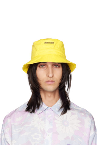 Yellow 'Le Bob Gadjo' Bucket Hat by Jacquemus on Sale