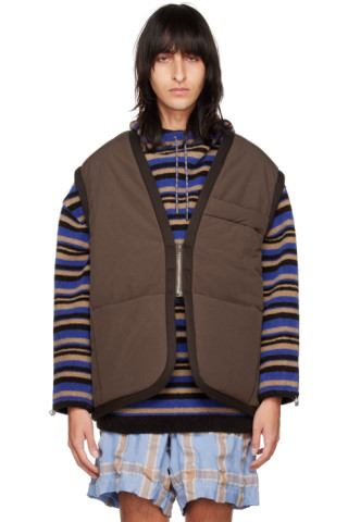 Jacquemus: Brown Le Papier 'Le Gilet Pino' Vest | SSENSE