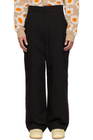 Black Le Papier 'Le Pantalon Cozi' Trousers by Jacquemus on Sale