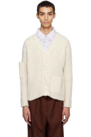 Jacquemus: Off-White Le Papier 'Le Cardigan Neve' Cardigan | SSENSE