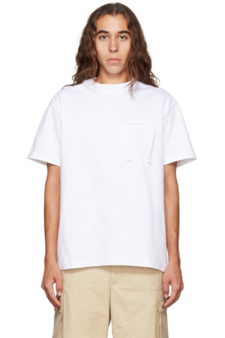 White Le Papier 'Le T-Shirt Gros Grain' T-Shirt by Jacquemus on Sale