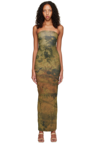 BINYA: SSENSE Exclusive Brown Alicia Maxi Dress SSENSE