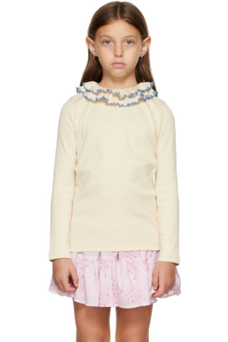 Kids Beige Sweetheart Long Sleeve T-Shirt by Misha & Puff | SSENSE