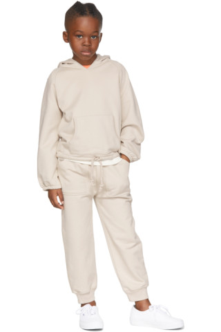 Kids Gray French Terry Lounge Pants by Misha & Puff | SSENSE Canada