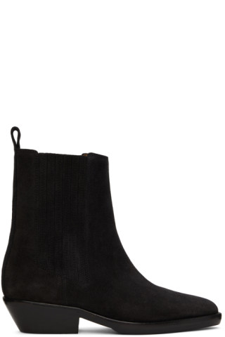 Black Delena Ankle Boots by Isabel Marant on Sale