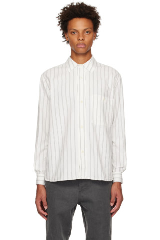 White Stripe Shirt by MHL by Margaret Howell on Sale