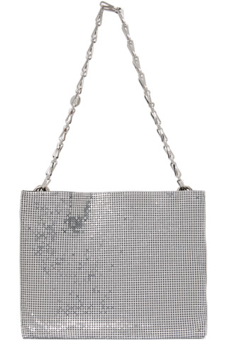 Paco Rabanne: Silver Mini Pixel Shoulder Bag | SSENSE Canada