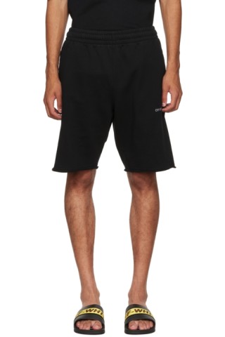 Off-White: Black Diag Shorts | SSENSE