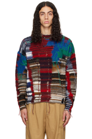 Multicolor Arrow Tab Chaos Sweater by Off-White on Sale