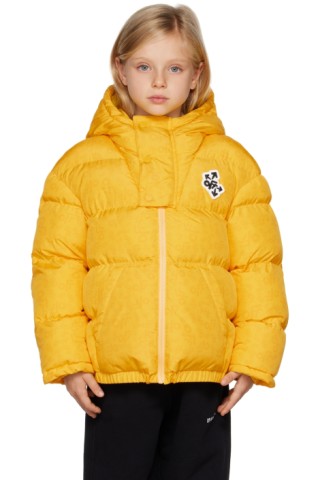 Kids Yellow Puffer Jacket by Off-White | SSENSE