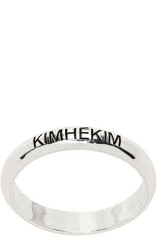 関税無料！ KIMHEKIM（キムへキム） シルバー ロゴ ナローリング KIMHEKIM】キムヘキム シルバー ロゴ ナローリング 関税送料込