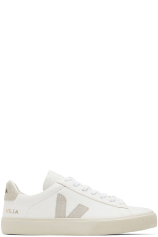 VEJA: White & Gray Campo Sneakers | SSENSE