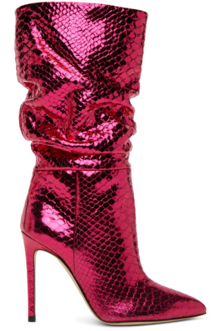 Pink Slouchy Boots by Paris Texas on Sale