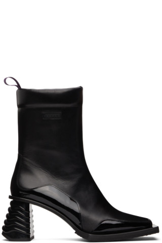 Eytys: Black Gaia zip-Up Boots | SSENSE Canada