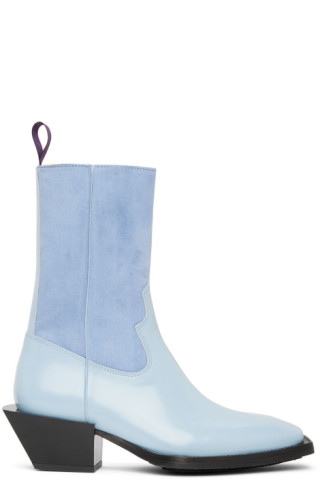Eytys: Blue Luciano Boots | SSENSE