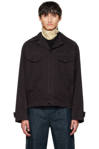 LEMAIRE: Black Field Jacket | SSENSE