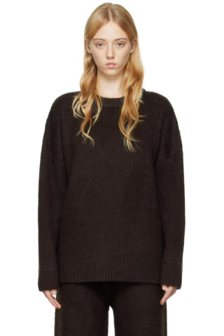 Birrot: Brown Brushed Sweater | SSENSE