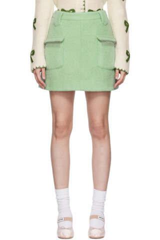 【関税込み】Shrimps グリーン Rose ミニスカート 222683F090002_1.jpg