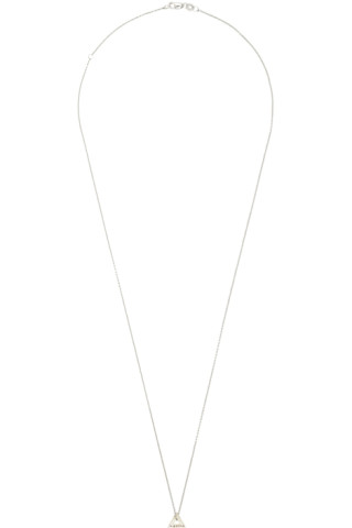 Silver 'Le 0.5 Grammes' Triangle Necklace by Le Gramme on Sale