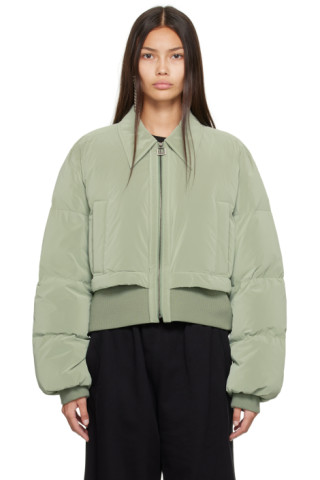 Green Layered Down Jacket by WOOYOUNGMI on Sale