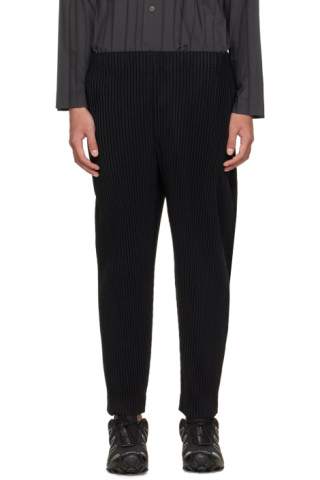 Homme Plissé Issey Miyake: Black Monthly Color September Trousers | SSENSE