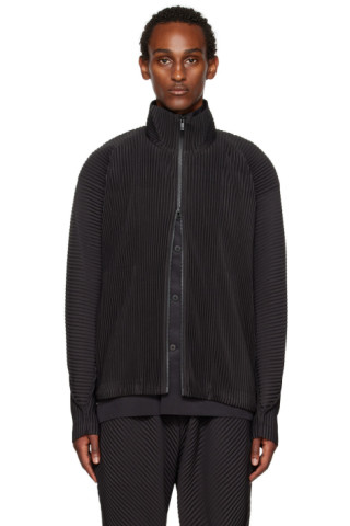 Gray Arc Jacket by Homme Plissé Issey Miyake on Sale