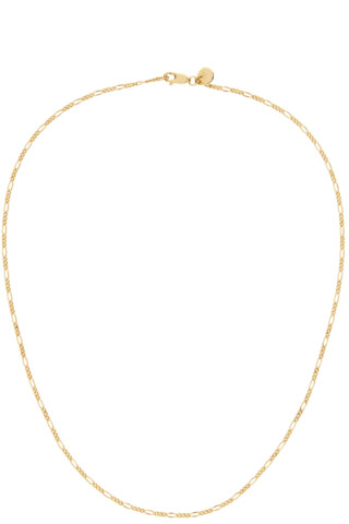 Tom Wood: Gold Figaro Chain Necklace | SSENSE