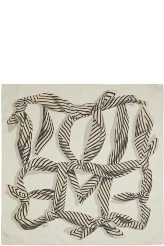 Totême Knotted Monogram Wool Scarf