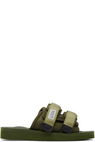 Suicoke Moto-Cab Double-Strap Sandals - Green