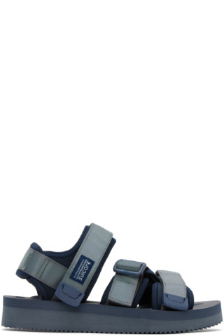 Navy & Gray KISEE-V Sandals by Suicoke on Sale