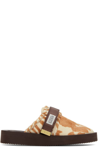 Suicoke - Brown & White ZAVO-VHL Sandals