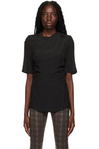 Drapped T-Shirt in Amber Print - 2300502