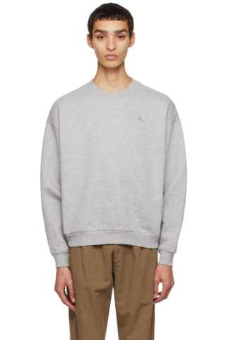 Alo: Gray Accolade Sweatshirt | SSENSE