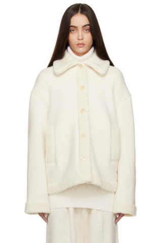 LESET - Off-White Mica Boxy Coat