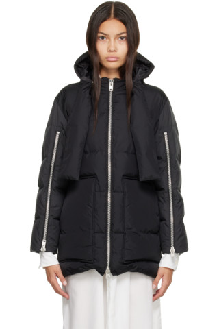 tao: Black Quilted Down Jacket | SSENSE