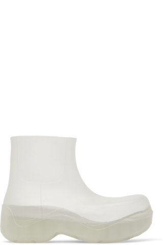 Bottega Veneta: Transparent Puddle Boots | SSENSE