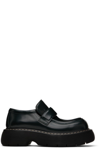 Bottega Veneta: ブラック Swell ローファー | SSENSE 日本 Bottega Veneta: ブラック Swell ローファー | SSENSE 日本