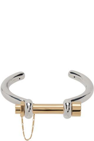 Shop BOTTEGA VENETA Silver Bracelets by rouge-blason