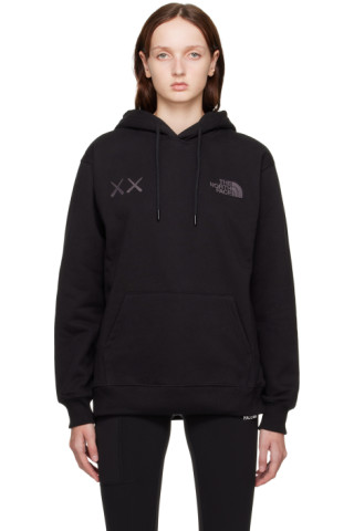 The North Face: Black KAWS Edition Hoodie | SSENSE Canada