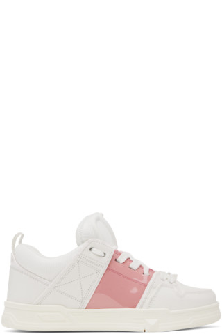 Valentino Garavani White & Purple Open Skate Sneakers - ShopStyle