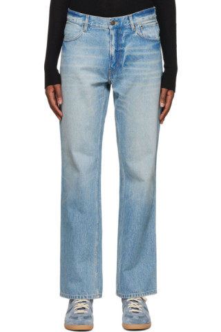 GAUCHERE: Blue Washed Jeans | SSENSE