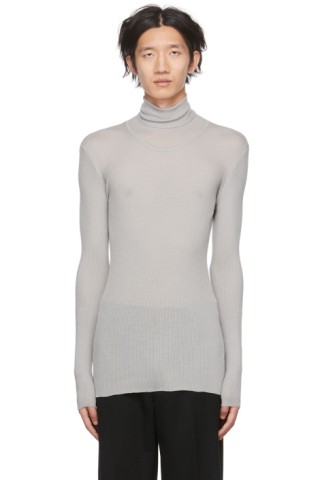 GAUCHERE: Gray Virgin Wool Turtleneck | SSENSE