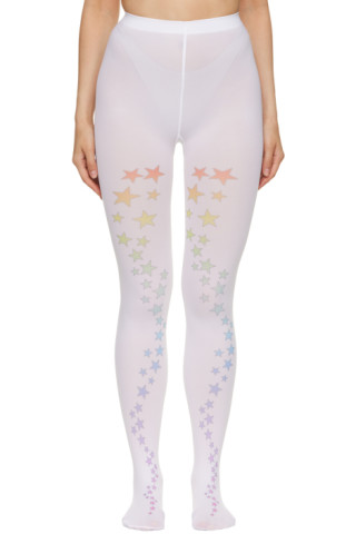 White Tattoo Tights by Praying on Sale