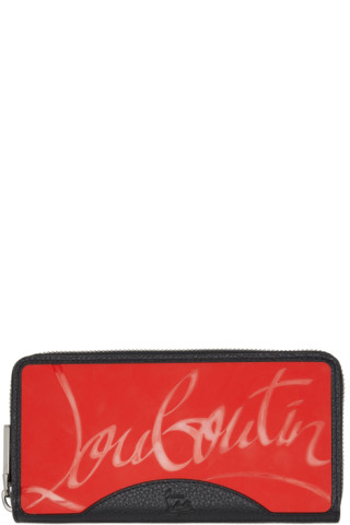 Christian Louboutin: Red & Black Panettone Wallet | SSENSE Canada